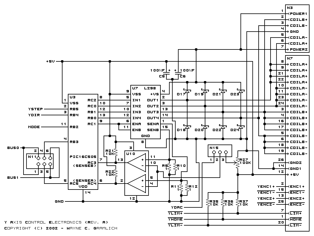 Y Axis Schematic