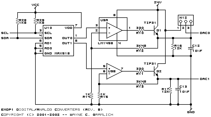 Digital/Analog Converter Schematic