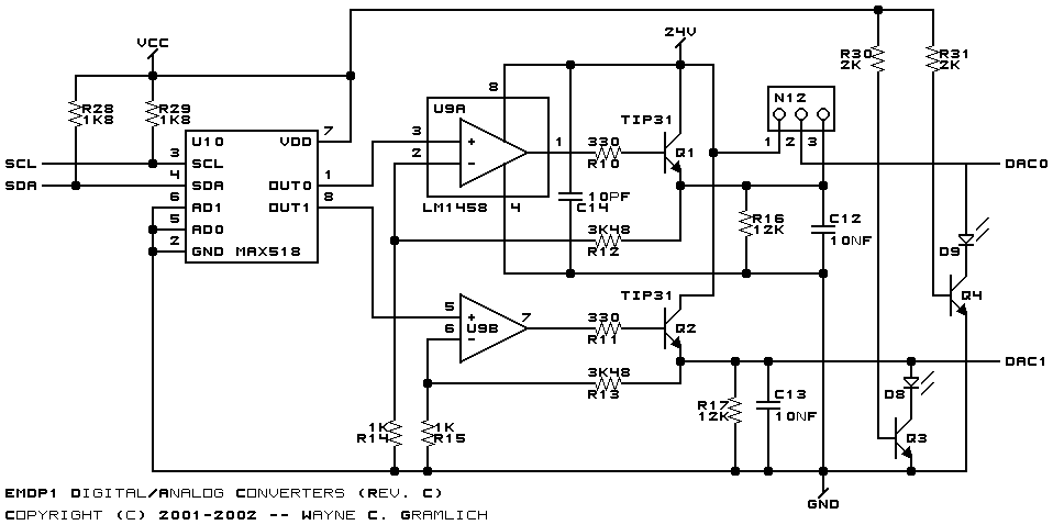 Digital/Analog Converter Schematic