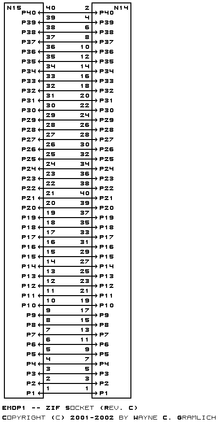 ZIF Socket Schematic