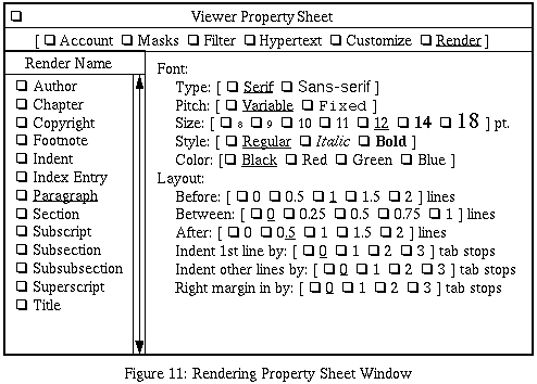 Render Property Sheet