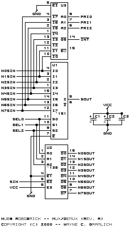 Hub8 Mux/Demux Schematic